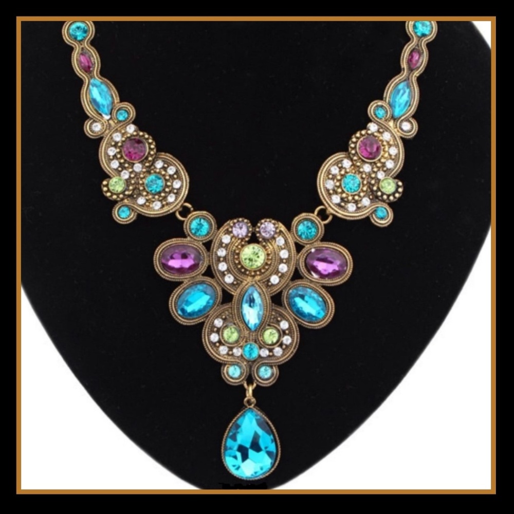 BOHO STATEMENT NECKLACE IN A RAINBOW OF COLOR